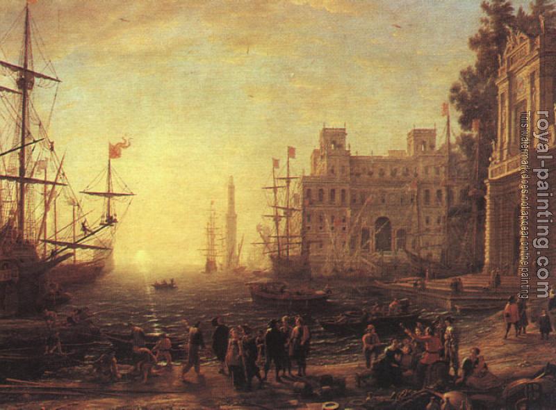Claude Lorrain : Port Scene with the Villa Medici